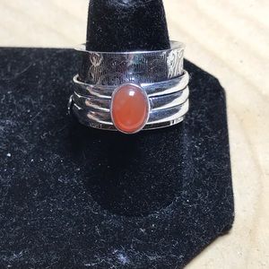 Sterling and carnelian Ring